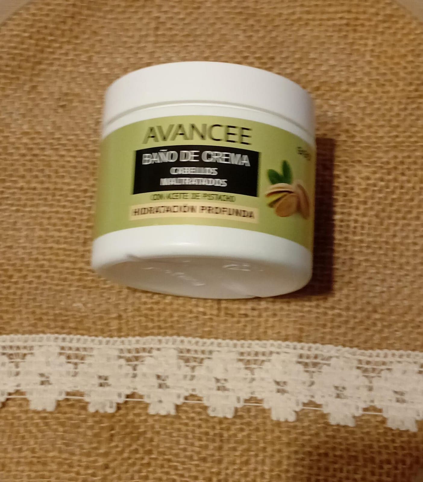 Baño de crema pistacho
